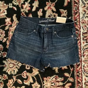 Universal Thread High Waist Shortie Cut Off Jean Shorts size 0